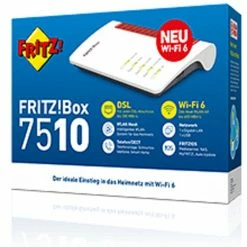 Vente flash ???? AVM FRITZ!Box 7510 Routeur Sans Fil Gigabit Ethernet Monobande (2,4 GHz) Blanc ????