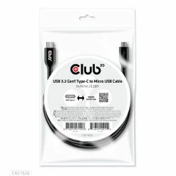 Acheter ???? CLUB3D CAC-1526 Câble USB 1 M USB 3.2 Gen 1 (3.1 Gen 1) USB C Micro-USB B Noir ⌛