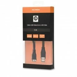 Vente flash 😍 D2 Diffusion D2MICROUSB3100 Câble USB 1 M 2.0/3.2 Gen 1 (3.1 Gen 1) USB A Micro-USB B Noir 🔥