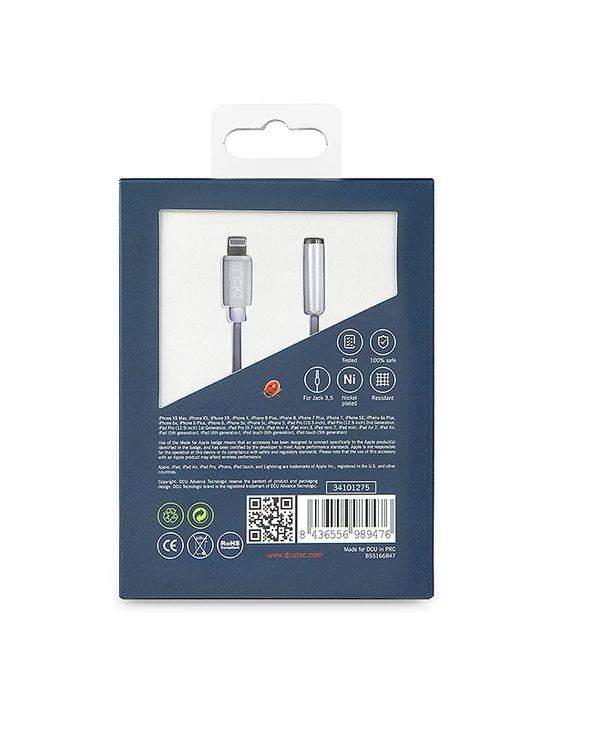 Acheter ???? DCU Advance Tecnologic 34101275 Câble USB 0,15 M Lightning Blanc ❤️ 4 Acheter ???? DCU Advance Tecnologic 34101275 Câble USB 0,15 M Lightning Blanc ❤️ – Image 4