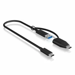 Alternative view of Tout neuf ???? ICY BOX IB-CB033 Câble USB 0,35 M USB 3.2 Gen 2 (3.1 Gen 2) USB C USB A Noir ????