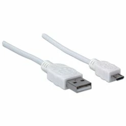 Nouveau 🔥 Manhattan 323987 Câble USB 1 M 2.0 USB A Micro-USB B Blanc ❤️ -StarTech.com-shop manhattan 323987 c ble usb 1 m 2 0 1 1