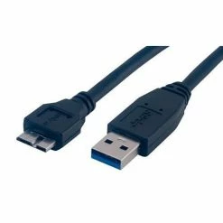 Coupon ✨ MCL 1.8m USB3.0 Câble USB 1,8 M 3.2 Gen 1 (3.1 Gen 1) Micro-USB B USB A Noir ⌛