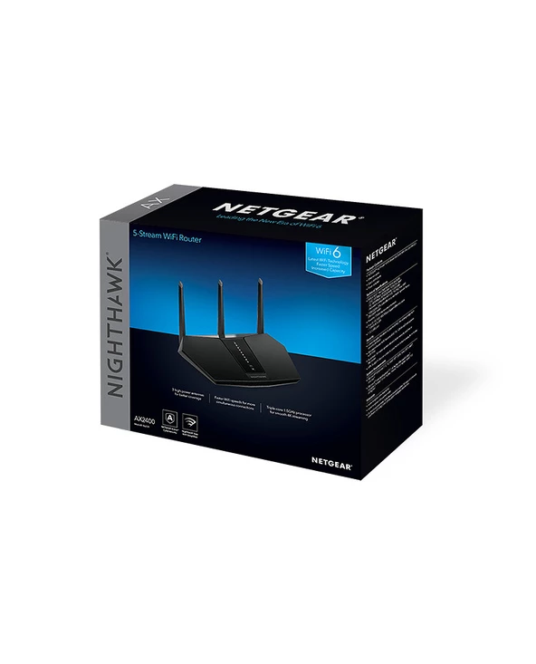 Promo ???? NETGEAR Nighthawk AX/5-Stream AX2400 WiFi 6 Router (RAX30) Routeur Sans Fil Gigabit Ethernet Bi-bande (2,4 GHz / 5 GHz) Noir ???? 2 Promo ???? NETGEAR Nighthawk AX/5-Stream AX2400 WiFi 6 Router (RAX30) Routeur Sans Fil Gigabit Ethernet Bi-bande (2,4 GHz / 5 GHz) Noir ???? – Image 2