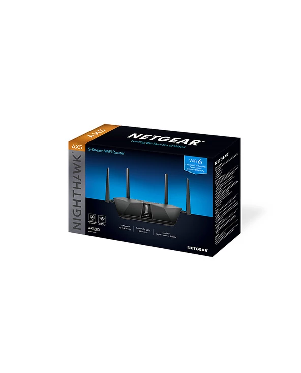 Vente flash ???? NETGEAR Nighthawk AX5 5-Stream AX4200 WiFi Router (RAX43) Routeur Sans Fil Gigabit Ethernet Bi-bande (2,4 GHz / 5 GHz) Noir ???? 3 Vente flash ???? NETGEAR Nighthawk AX5 5-Stream AX4200 WiFi Router (RAX43) Routeur Sans Fil Gigabit Ethernet Bi-bande (2,4 GHz / 5 GHz) Noir ???? – Image 3