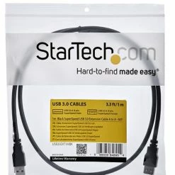 Grosses soldes ⭐ StarTech.com Câble D'extension Noir SuperSpeed USB 3.0 A Vers A 1 M - M/F 🧨 -StarTech.com-shop startech com c ble d extension noir 4