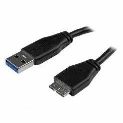 Meilleur prix ⭐ StarTech.com Câble SuperSpeed USB 3.0 Slim A Vers Micro B De 15 Cm - Mâle / Mâle - Noir 🔥