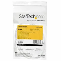 Nouveau 🌟 StarTech.com Câble USB-C Vers USB 2.0 De 1 M - Blanc 🎁 -StarTech.com-shop startech com c ble usb c vers usb 2 5