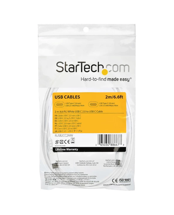Top 10 ???? StarTech.com Câble USB-C Vers USB-C De 2 M - Blanc ???? 5 Top 10 ???? StarTech.com Câble USB-C Vers USB-C De 2 M - Blanc ???? – Image 5