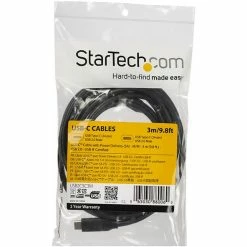 Remise 😍 StarTech.com Câble USB-C Vers USB-C Avec Power Delivery 5A De 3 M - USB 2.0 - Noir 🎉 -StarTech.com-shop startech com c ble usb c vers usb c 38