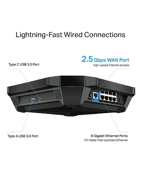 Nouveau ✔️ TP-LINK Archer AX6000 Routeur Sans Fil Gigabit Ethernet Bi-bande (2,4 GHz / 5 GHz) 4G Noir ???? 3 Nouveau ✔️ TP-LINK Archer AX6000 Routeur Sans Fil Gigabit Ethernet Bi-bande (2,4 GHz / 5 GHz) 4G Noir ???? – Image 3