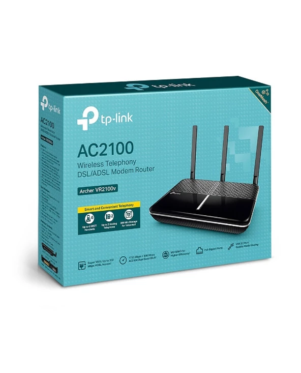 De gros ???? TP-Link Archer VR2100v Routeur Sans Fil Gigabit Ethernet Bi-bande (2,4 GHz / 5 GHz) 3G 5G 4G Noir ???? 4 De gros ???? TP-Link Archer VR2100v Routeur Sans Fil Gigabit Ethernet Bi-bande (2,4 GHz / 5 GHz) 3G 5G 4G Noir ???? – Image 4