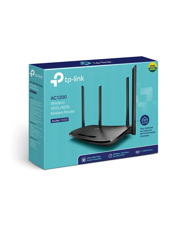 Nouveau ???? TP-LINK Archer VR300 AC1200 Routeur Sans Fil Fast Ethernet Bi-bande (2,4 GHz / 5 GHz) 4G Noir ???? 4 Nouveau ???? TP-LINK Archer VR300 AC1200 Routeur Sans Fil Fast Ethernet Bi-bande (2,4 GHz / 5 GHz) 4G Noir ???? – Image 4