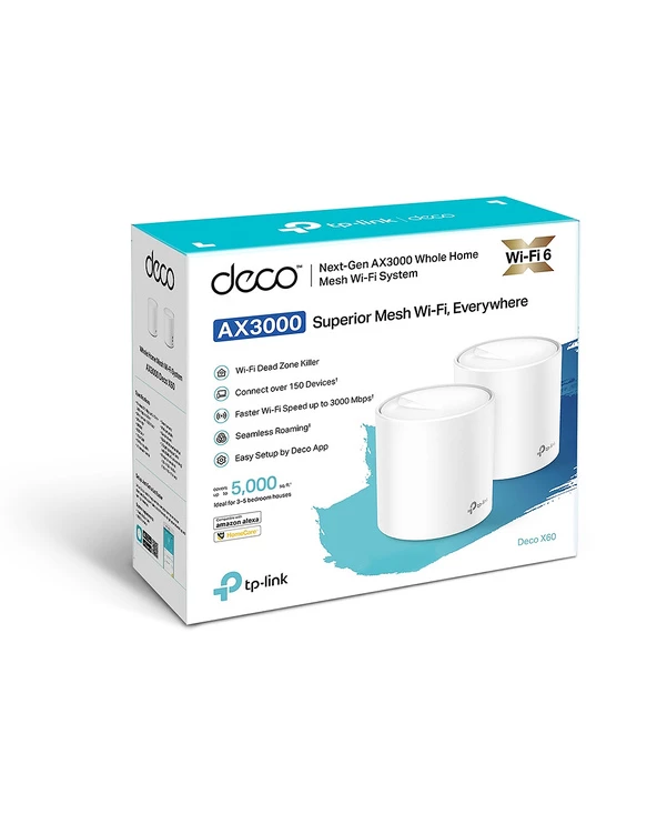 Meilleure affaire ???? TP-LINK Deco X60 Routeur Sans Fil Gigabit Ethernet Bi-bande (2,4 GHz / 5 GHz) Blanc ???? 3 Meilleure affaire ???? TP-LINK Deco X60 Routeur Sans Fil Gigabit Ethernet Bi-bande (2,4 GHz / 5 GHz) Blanc ???? – Image 3